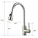Modern Stainless Steel Single Handle Single Hole Pull Out Spray Kitchen Faucet, Brushed Nickel Pull Down Kitchen Sink Faucets
