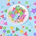 Olgaa 1300 Pieces Foam Geometry Self-Adhesive Stickers - Assorted Colors Mini Shapes (Circle, Square, Triangle, Pentagram) for Crafts, Arts Making, Kids Gifts