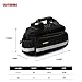 Bicycle Rear Bag，OUTERDO Bike Pannier Tail Back Seat Bag Package Handbag Cycling Bike Tail Rack Bag with Rain Cover Shoulder Strap Bag Pannier Pouch Trunk Storage Pack Travel Black
