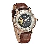 MCE Branded Custom Golden Skeleton Automatic Watch