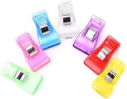 20Pcs Multicolor Sewing Clips Quilting Clips Fabric Quilting Craft Tools Multipurpose Plastic Clips for Sewing Binding,Sewing Supplies Quilting Accessories Crafting Tools DIY Hemming Rulers Tools