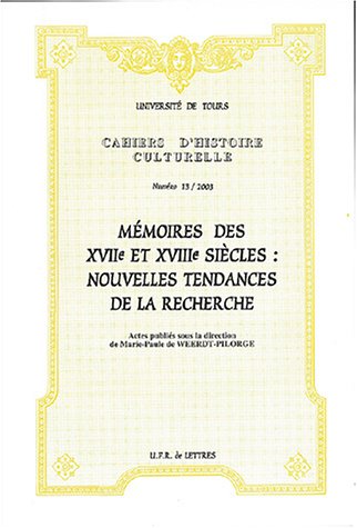 Mémoires des XVIIe et XVIIIe siècles