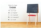 Before You Speak, Think Classroom Wall Decal 12