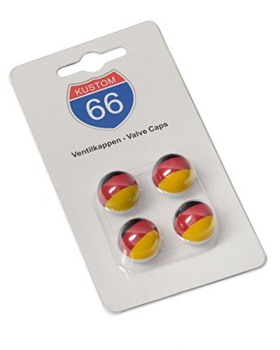 KUSTOM66 Set of 4 Valve Caps Germany Flag