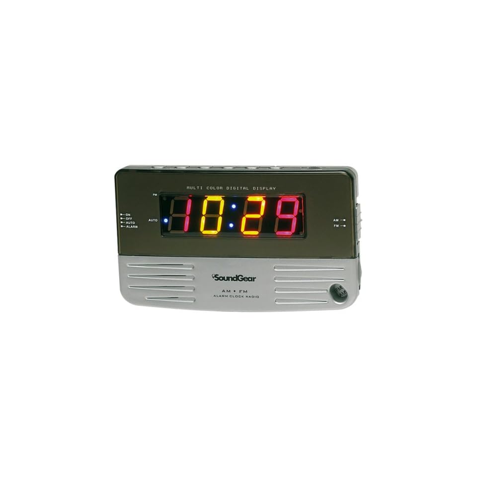 Soundgear Multi Color Digital Alarm Clock Radio on PopScreen