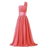 Fashion Plaza Girls A-line Chiffon One Shoulder Flower Girl Dress for Wedding K0078