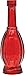 Luna Bazaar Small Vintage Glass Bottle (7-Inch, Bulb Design, Red) - Flower Bud Vase - For Home Decor, Party Decorations, and Wedding Centerpieces