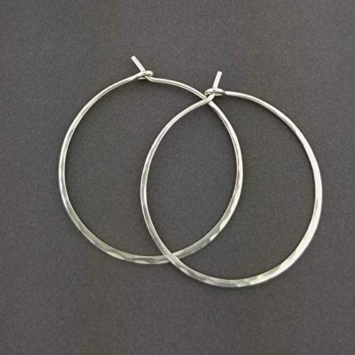 skinny silver hoops
