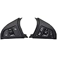 Steering Wheel Cruise Control Switch 2pcs Multifunction Auto Cruise Switch Button Kit Replacement for Cruze 2009-2014 for Mai Rui Bao 2012-2016