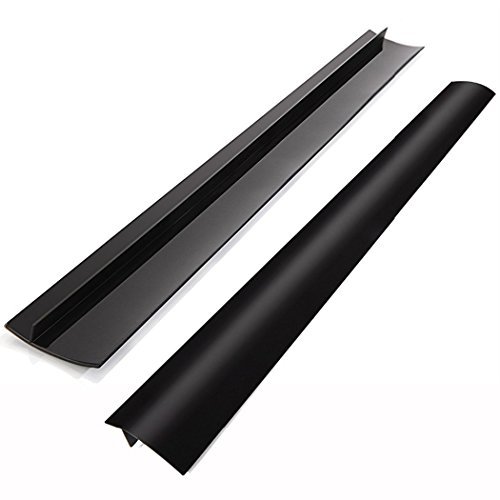 Kitchen Silicone Stove Counter Gap Cover,Nupico Seals Out Spills Between Counters, Stoves, Washing Machines, Dryers and More - Black (Set of 2)