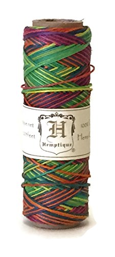 Hemp Cord Spool 10# Rainbow 205 Feet