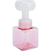 8.4oz 250ml Foaming Hand Soap Dispenser, Refillable Empty Foam Liquid Hand Soap Container Cute Cat Paw Flower Shape Foaming Soap Dispenser, Reusable Plastic Press Bottle for Bathroom(Pink)
