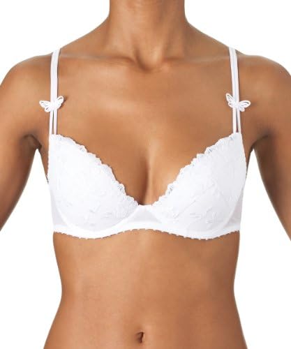 GA18-WH-36C - Aubade Paris Fleurs de Pommier Plunge Bra - White - 36C