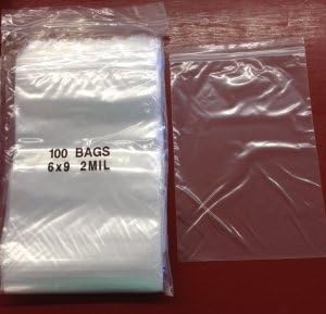 Clear Ziplock Bags 6"x9" 2mil X 1000 Baggies