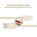 iPhone Charging Wire, MarchPower 2 Pack 10ft Extra Long Nylon Braided USB Cord Charging Cable For iPhone SE 6s 6s plus 6 Plus 6 iPhone 5 5C 5S iPad Air Mini Mini2 iPad 4 iPod 5 and iPod 7 (Gold)
