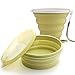 ME.FAM Premium Silicone Collapsible Bowl and Cup, Set with Lids - BPA Free- Expandable Food Storage Containers Set for Outdoor Camping, Hiking, Travel, Toddler Snacks