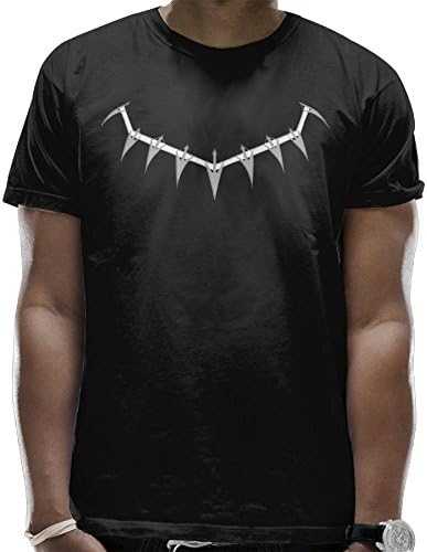 TravelMonster Panther Necklace Logo B-Lack Men's Short Sleeve T-Shirt Tee Round Neck Full 3D Graphic Printed