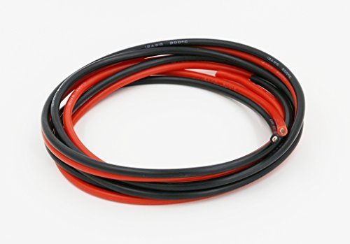 FLY RC 12 Gauge Electrical Cable - 12 AWG Silicone Wire 2 Meter [1 m Black and 1 m Red] Flexible Tinned Copper Wire for DIY RC Aircraft Auto Battery Clamp Hook Up