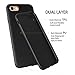 ALYEE iPhone 7 Plus Phone Case, iPhone Leather Case for iPhone 7 Plus,iPhone 8 Plus, 5.5 inch(Matte Black)