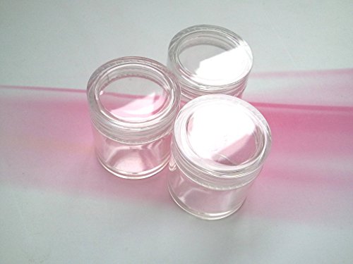 HugeStore 10 Gram Empty Clear Plastic Cosmetic Containers Pot Jars Cosmetic Sample Container With Lids 25 Pcs