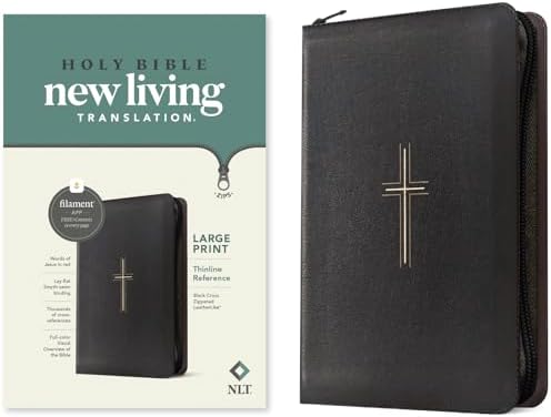 NLT Compact Giant Print Zipper Bible, Filament Enabled