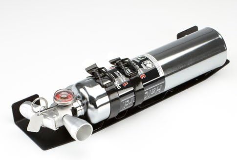 Chevy Corvette fire extinguisher bracket for C6 all models with Halguard clean agent 2.5lb fire extinguisher chrome