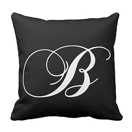 Amazon Com Black White Monogram B Designer Monogrammed Decorative