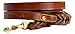 Soft Touch Collars Leather Braided Dog Leash, Brown 6ft x 3/4 Inch, Naturally Tanned 6 Foot Full Grain Leather Lead