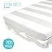 Pack N Play Playard Sheet Set - 2 Pack - Fitted, Soft Jersey Cotton Portable Crib Sheet - Baby Bedding in Grey Stripes & Clouds by Mumby