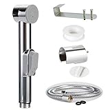 AWESON ABS Cloth Diaper Sprayer, Handheld Bidet Sprayer with 1.2m / 48 inch Stainless Steel Shower Hose, Free ABS Hook, Bidet Shattaf, Bidet Attachment (WITHOUT T-VALVE)