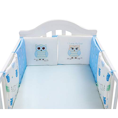 Baby Cot Bed Bumper Cotton PCS Safer Crib Sided Bumpers Bedding