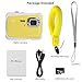 Waterproof Camera for Kids,Lelekey 12MP HD Digital Camera,2 inch LCD 9.9 FT Underwater Camera,Mini Kids Camera Including Float Strap and 16Gb Memory Card Yellow