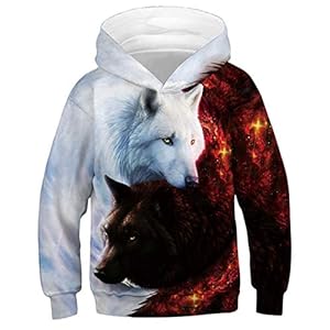 Goodstoworld Sweatshirt met capuchon, grappige 3D-print, hoodie voor jongens en meisjes van 4-16 jaar