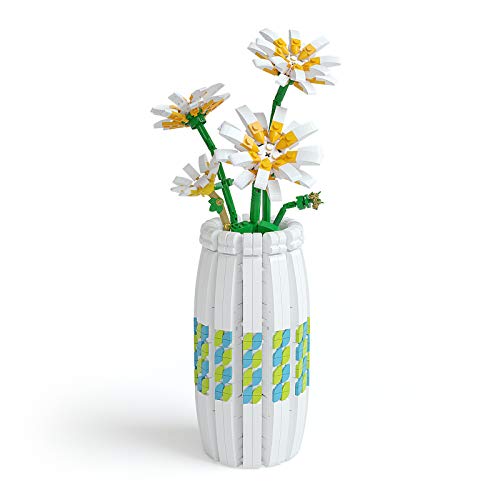Vase for Lego Flower Bouquet 10280 Building Kit,A Unique Flower