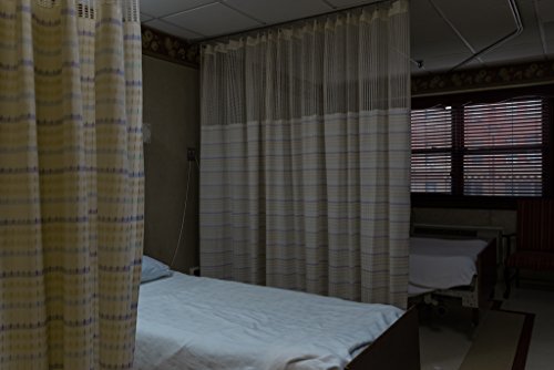Box of 8 Cubicle Curtain's - Hospital Bed Divider Cubicle Medical Privacy curtain's-with mash & grommet's, Inherently Flame Retardant, Machine Washable, Anti Bacterium