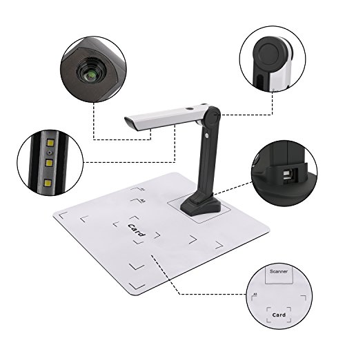 Eloam Mini Document Camera Scanner S200L ï¼ŒOCR,Time Shooting,Video Recording for Office,Education Presentation Solution