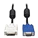 Tripp Lite Display Cable DVI to VGA High Resolution Male Monitor Cable with RGB Coax (DVI-A M to HD15 M), 6-ft (P556-006) primary
