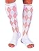 Doc Miller Toeless Compression Socks Women & Men – Open Toe, 20-30mmHg, Knee-High, Lightweight, Calf Support, Shin Splints, Varicose Veins Comfort, 1 Pair, Argyle
