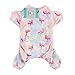 CuteBone Flamingo Dog Pajamas Cute Cat Clothes Pet Pjs Onesie, Small P44S