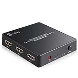 HDMI Switch, S-ciing Ultra HD 4K 1080p 3D with IR Wireless Remote Control, 3 Port HDMI Switcher Hub Port Switches, Black