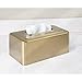 mDesign Metal Modern Tissue Box Cover Decorative Rectangular Facial Tissues Holder for Bathroom, Vanity, Countertop, Bedroom, Night Stand; Holds Tissue Boxes up to 4
