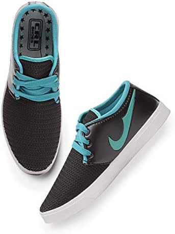 Boston Club CRL Men's Casual Canvas Shoes Sneaker -Black Blue