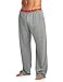 Balanced Tech Men's Solid Cotton Knit Pajama Lounge Pants - Medium Heather Grey/Orange - Medium