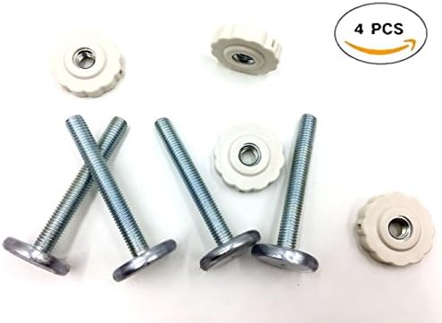 Pressure Mounted Baby Gates Threaded Spindle Rods M10 (10 mm) Accessory Screw Mounted Bolts Kit - 4 Pack - Yuwanting