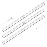 OxyLED Motion Sensor Closet Lights,36 LED Cabinet Light,Stick-on Anywhere 2-in-1 Wireless Wardrobe Light Bar,Security Light for Closet,Kitchen Cabinets,Front Door(3 Pack,3 Modes,USB Rechargeable)