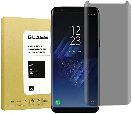 For Galaxy S8Plus Privacy Anti-Spy Tempered Glass Screen Protector, Echool 9H Anti shatter Anti Scratch Fingerprint, Bubble Free Premium Screen Protector Shield For Samsung Galaxy S8 Plus Black