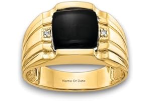 SHAMA JEWELS HUB Black Onyx Gemstone Men Ring, Wedding Rings for Men, Eternity Gold Black Onyx Mens Ring Handmade Jewelry, Pr