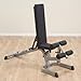 Body-Solid GFID71 Adjustable 600 lbs. Capacity Flat, Incline, and Decline Weight Bench for Strength Training, Stretching, Ab Exercises, and Dumbbell Curls
