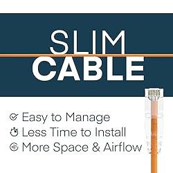 Slim 10-Pack Cat6 Ethernet Cable, 12 Ft