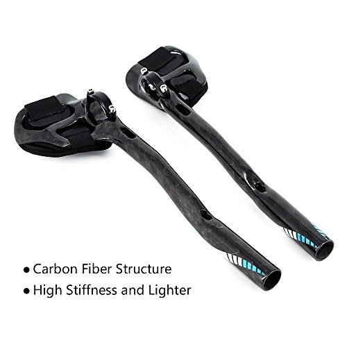 OGORI Bicycle TT Handlebar High Carbon 3K Aero Bars Tri Bars Cycling Rest Handlebar for Mountain Bike or Road Bike 31.8mm